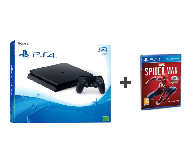 Sony Playstation 4 Slim 500GB + Spider-Man - 436873 - zdjęcie